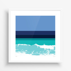 Handmade screen printing 20x20cm - Atlantic Horizon 08