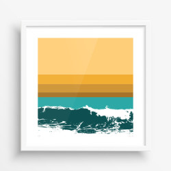 Handmade screen printing 20x20cm - Atlantic Horizon 10