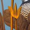 detail of the screen printing of the Brown Guinea Fowl