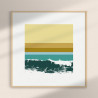 Handmade screen printing 30x30cm "Horizon Atlantic n°2"