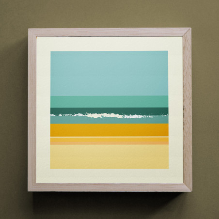 Handmade screen printing 20x20cm - Atlantic Horizon 05