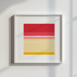 Handmade screen printing 30x30cm "Horizon Atlantic n°6"